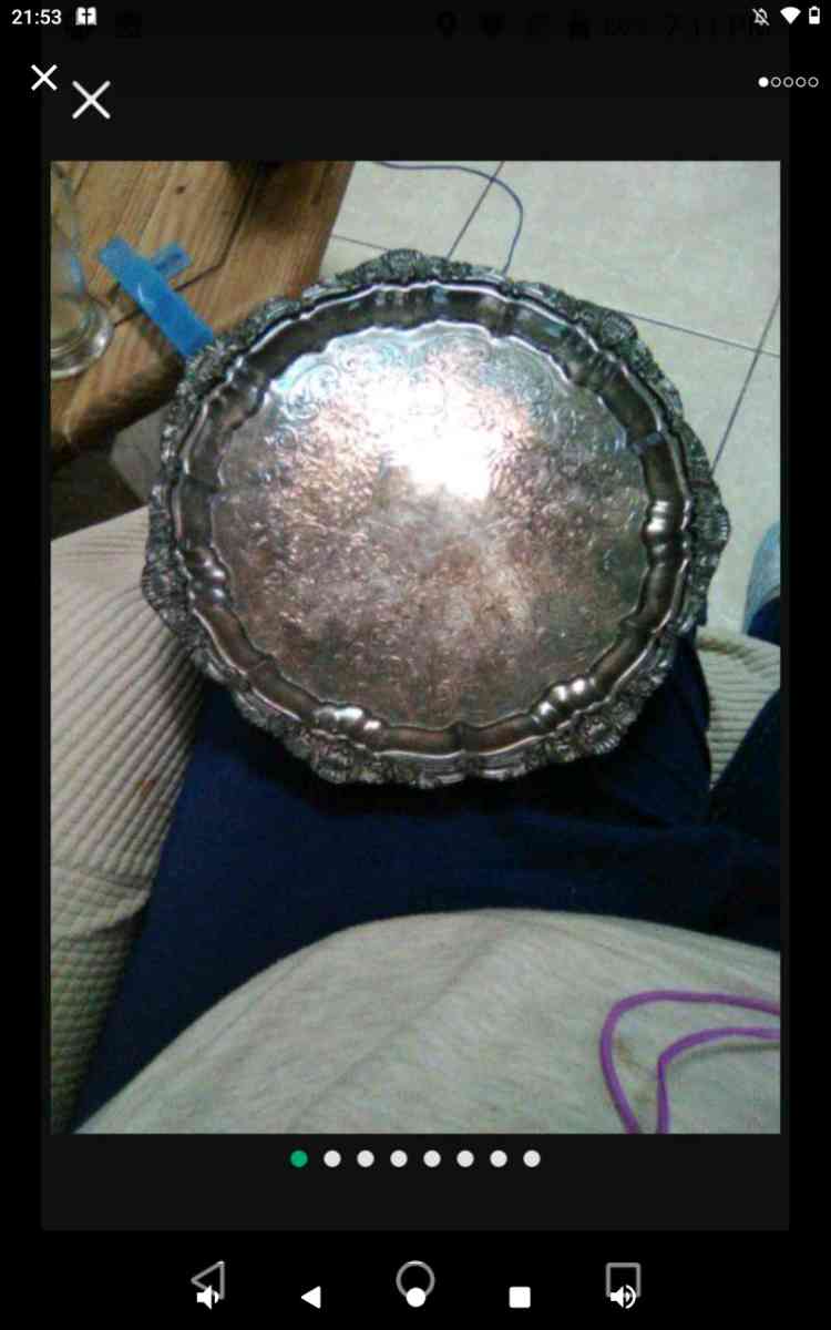 I have a heavy duty silver plated  platter
