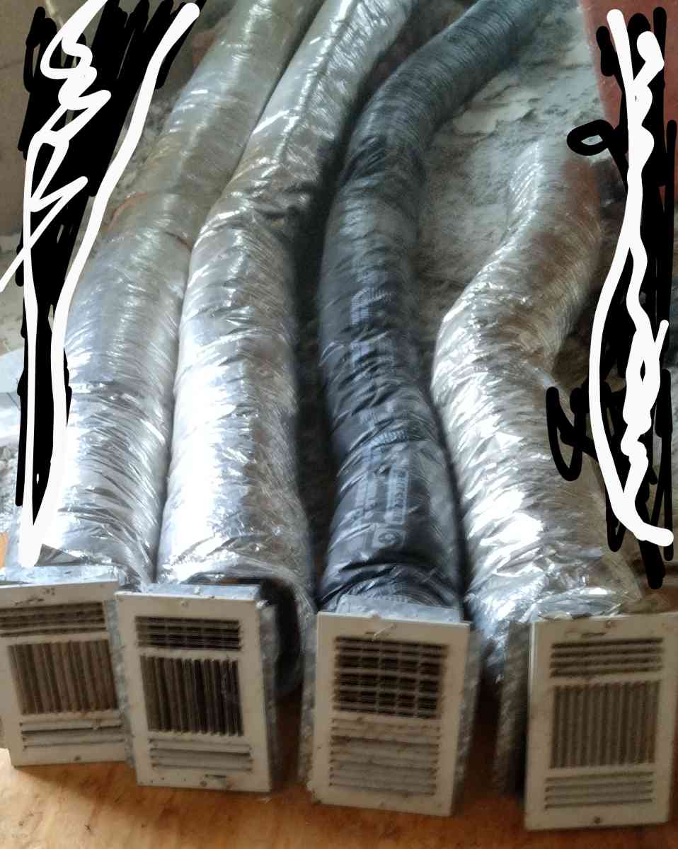 6 inch insulated duct hose and attachment