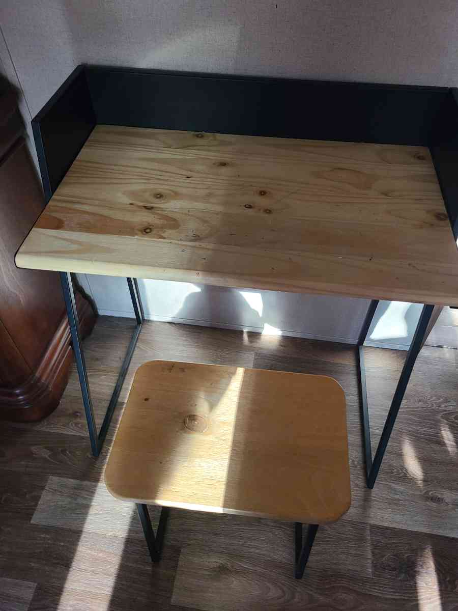 Desk Along With Stool