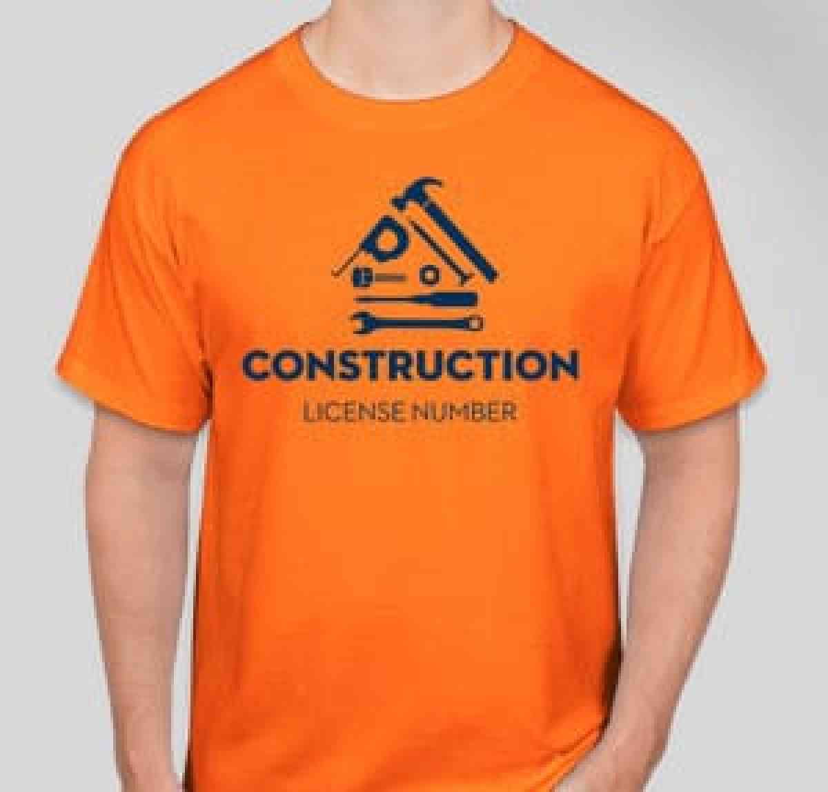 Custom Printed Construction t shirts
