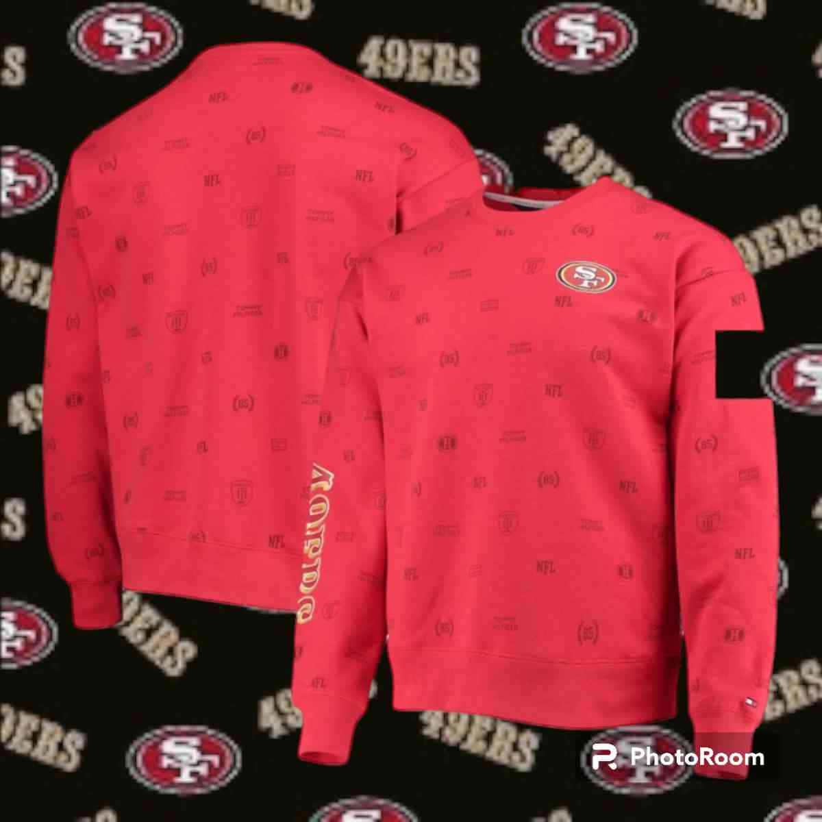 San Francisco 49ers Tommy Hilfiger Reid Graphic Pullover Swe