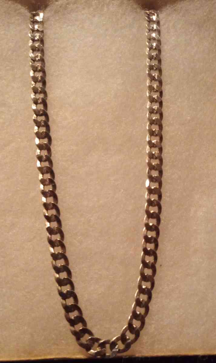 55 inch mens sterling silver Cuban link chain
