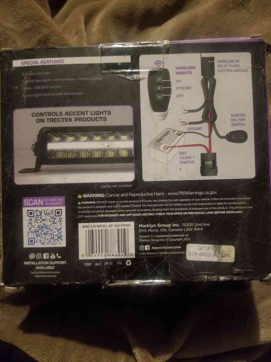 Install kit for lights