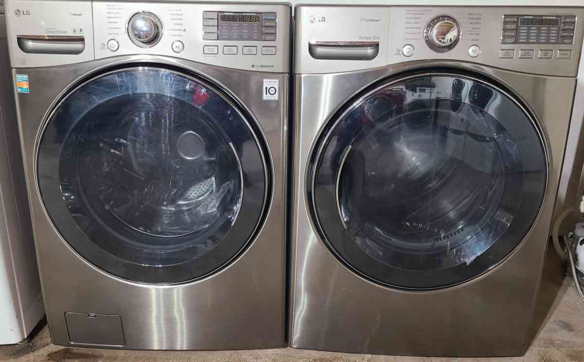 Stainless Steel Front Load LG Washer And Dryer Set