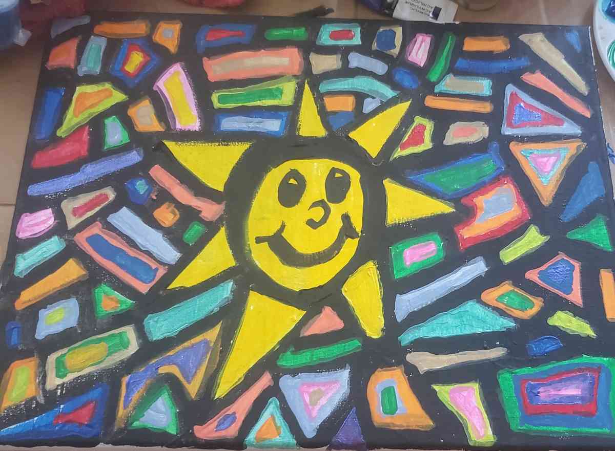 Sunshine Abstract Acrylic Original Painting