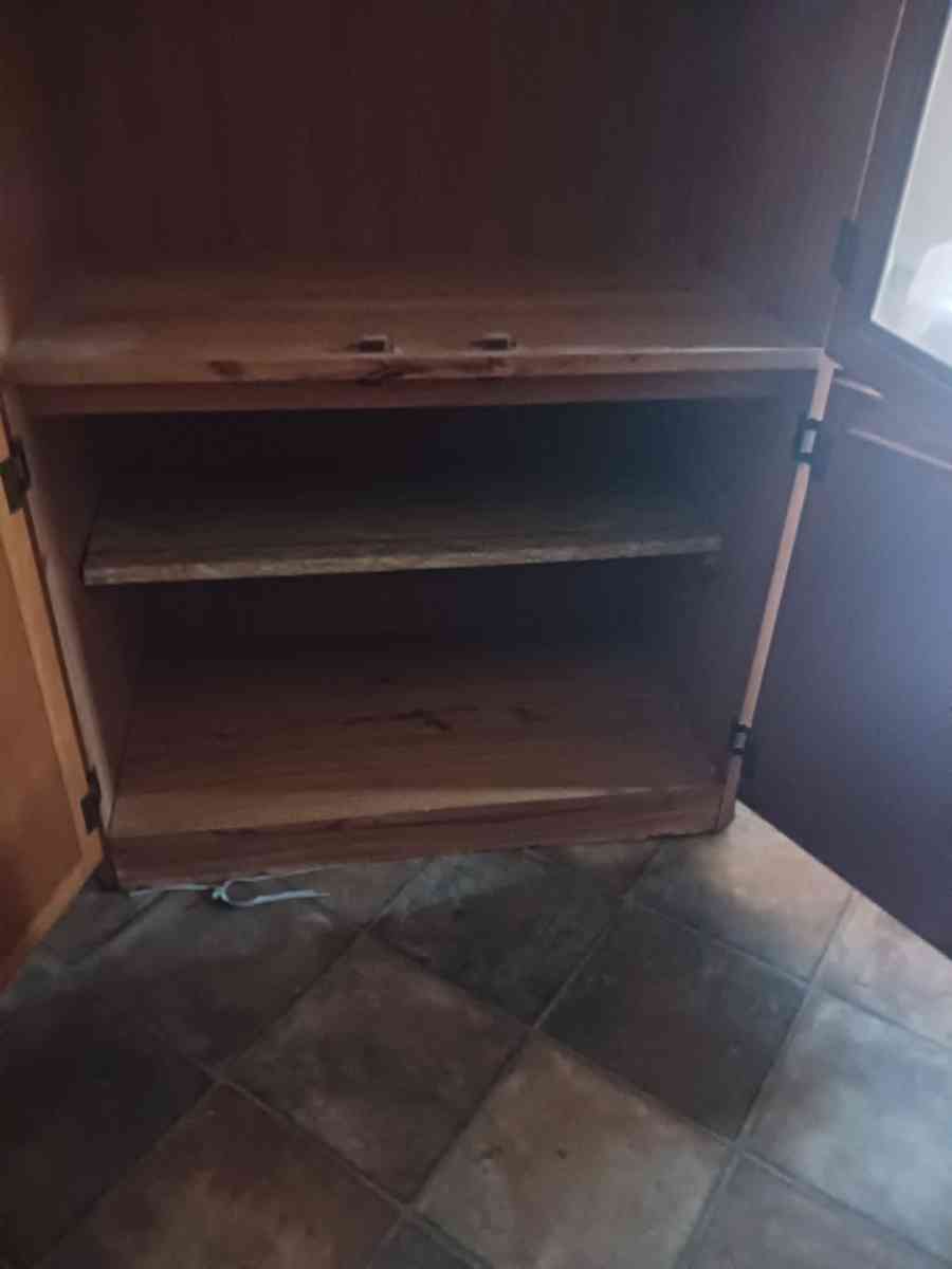 honey wood cabinet
