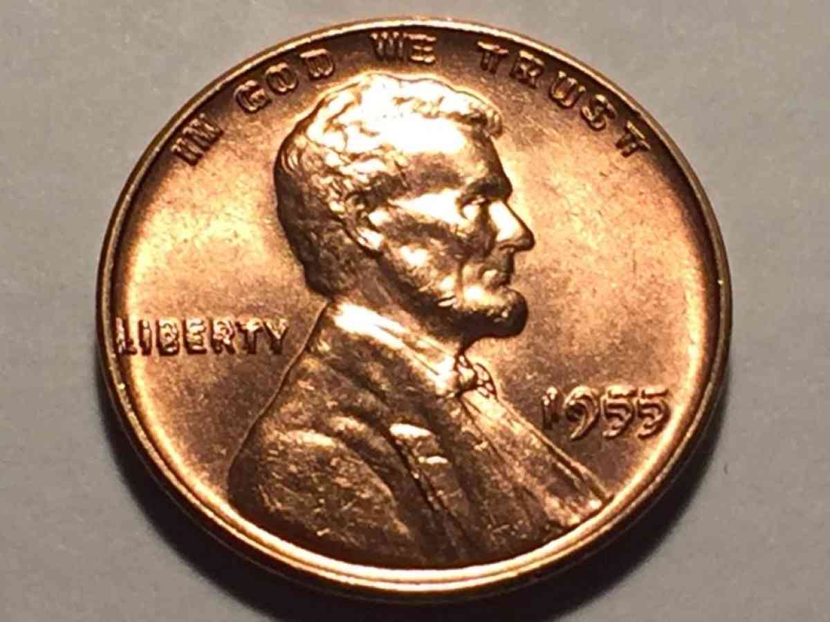 US 1955 AU RARE DOUBLED DIE LINCOLN HEAD WHEAT PENNY COIN