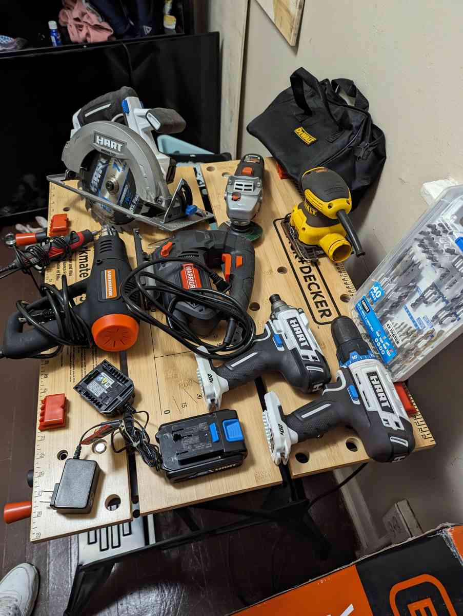 assortment of power tools