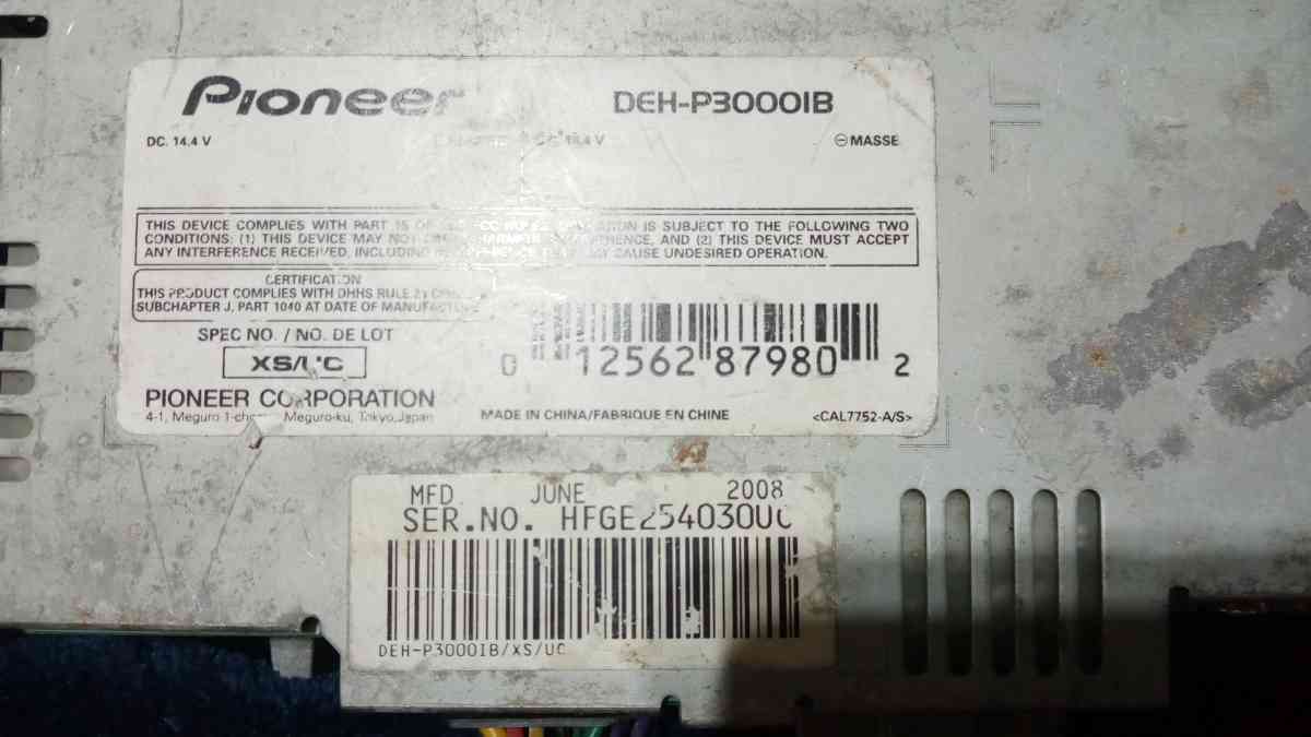 Pioneer car stereo