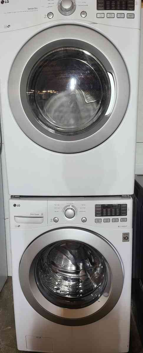 White Front Load LG Washer And Dryer Set