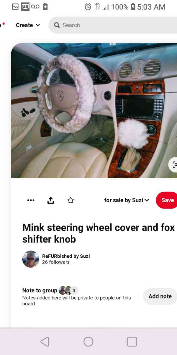 mink steering wheel and shift knob cover