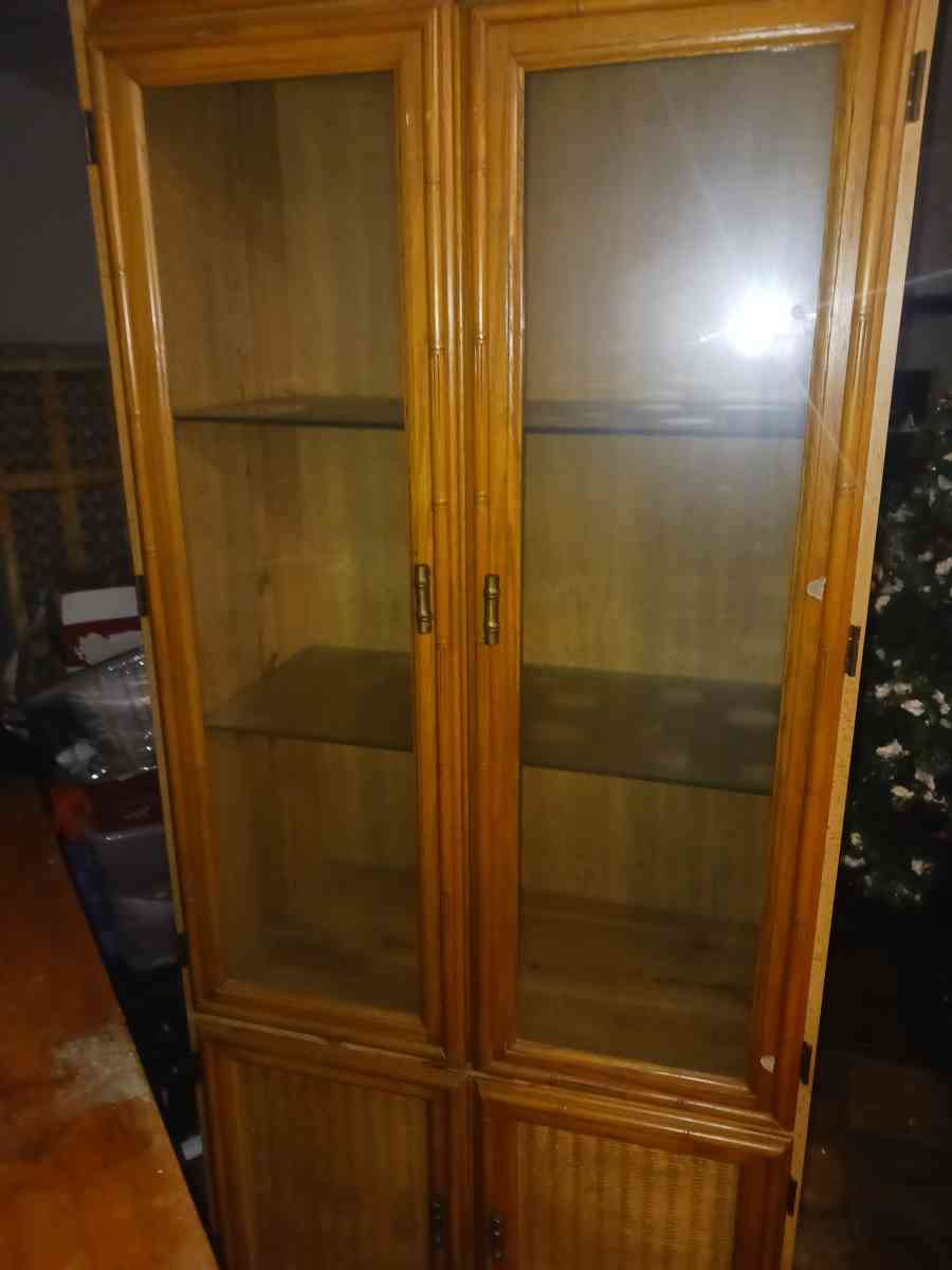 honey wood cabinet