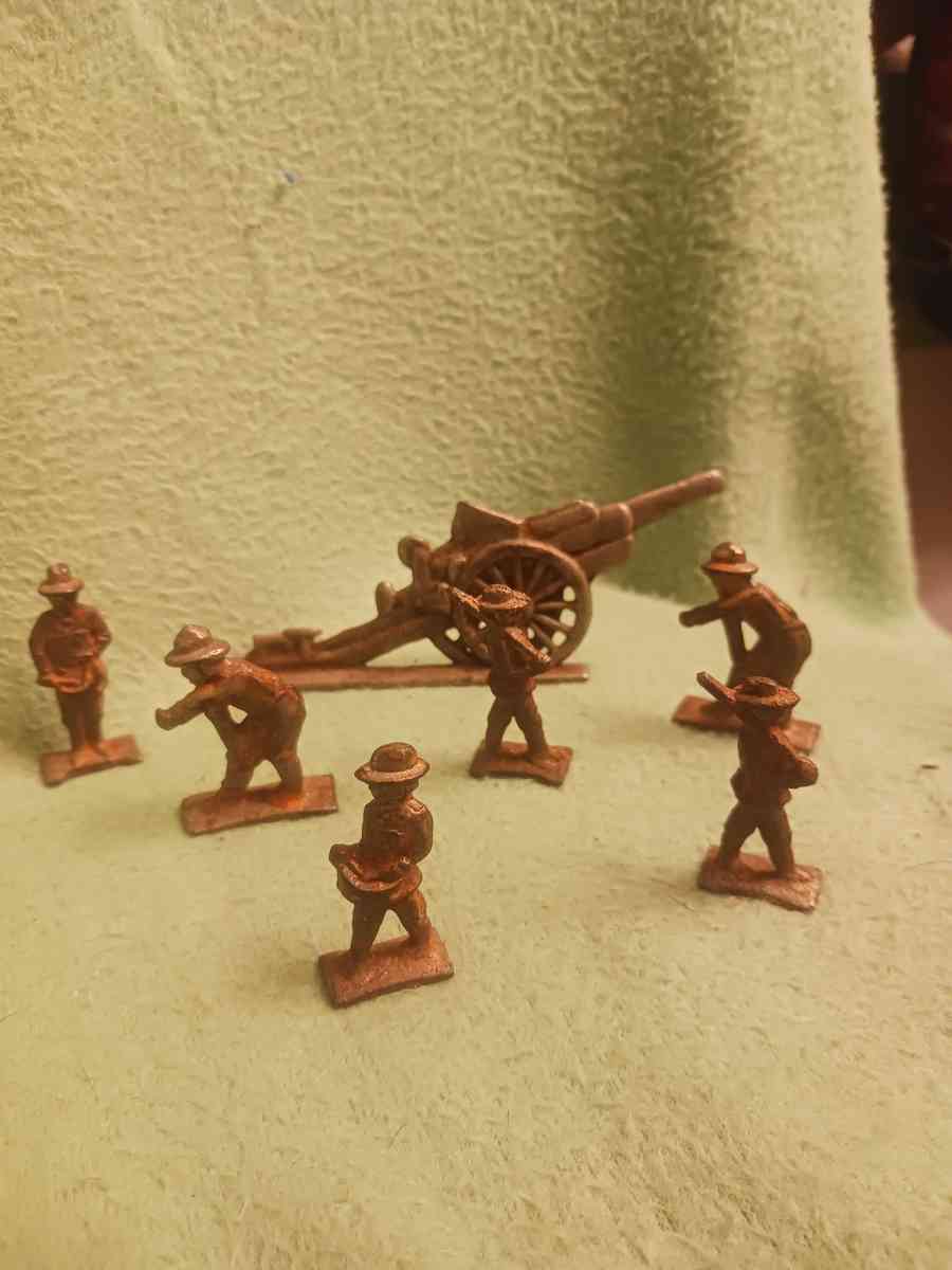 very old civil war brass figurines