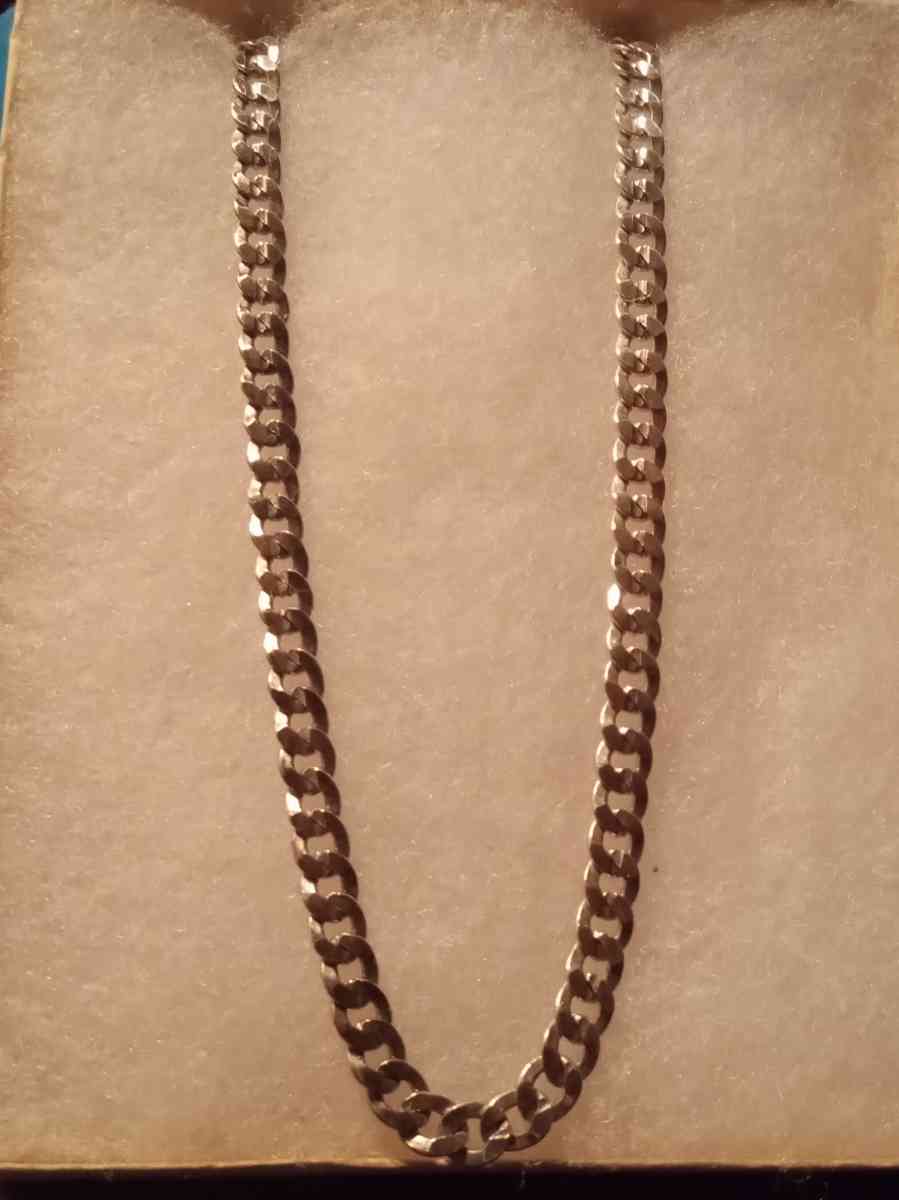 55 inch mens sterling silver Cuban link chain