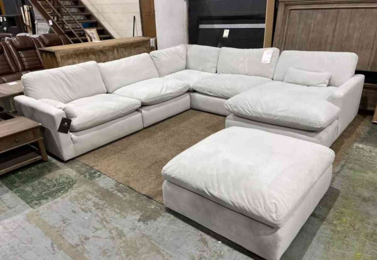 white large sectional seccional couch