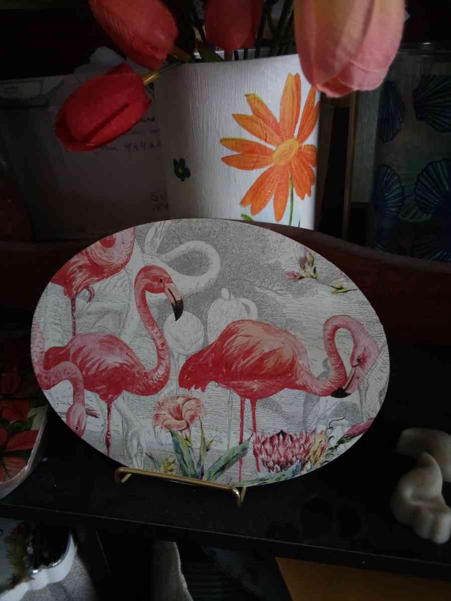 flamingo plaque