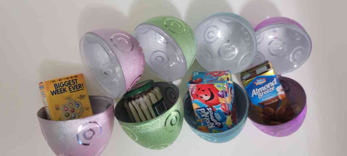 Easter eggs mini brands for gril baskets  purple
