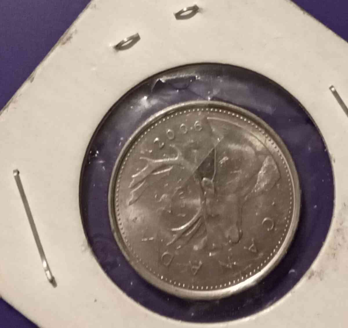 Elizabeth 2006 25cent silver coin