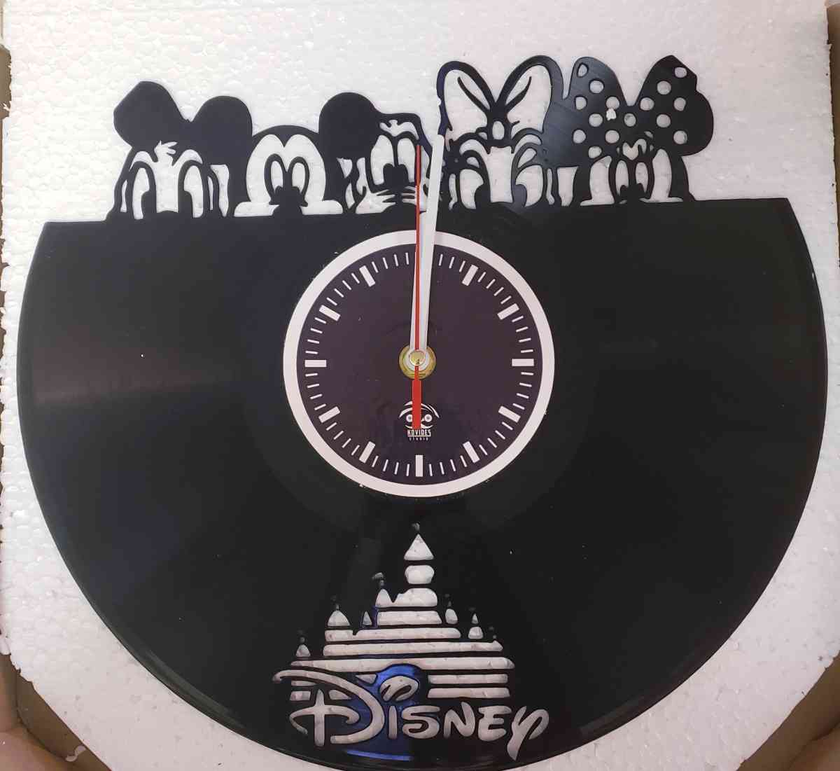 Disney 33 record cut out wall clock