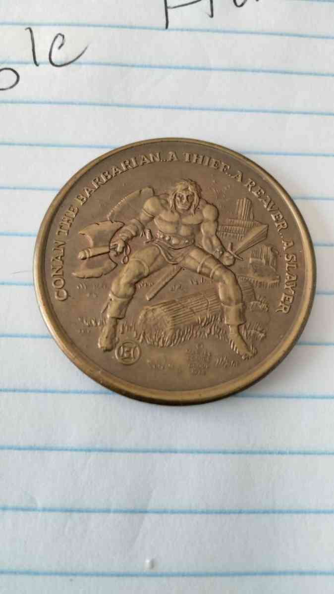 Cohan the barbarian gold coin vintage