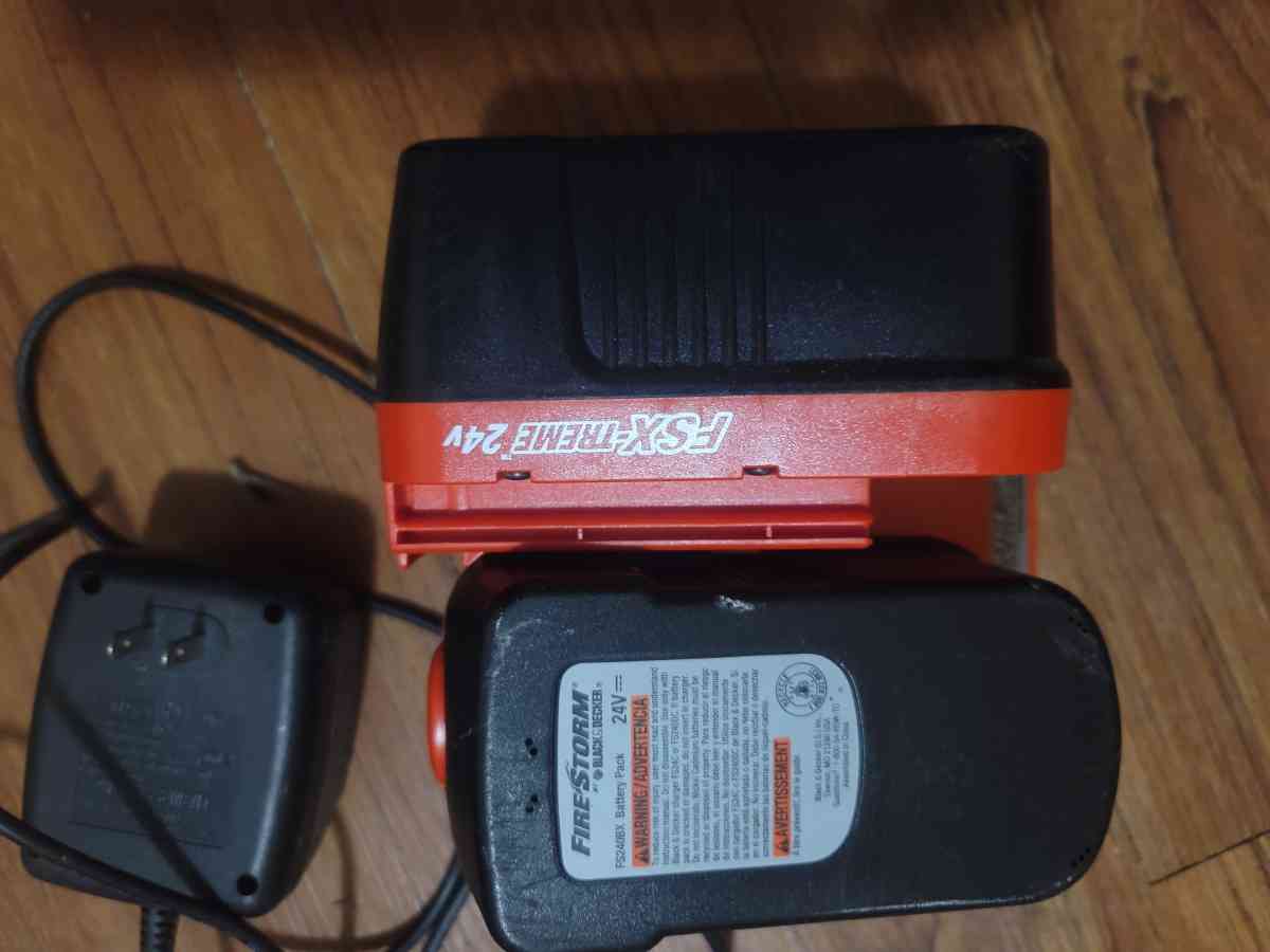 Black and Decker batteries with the charger