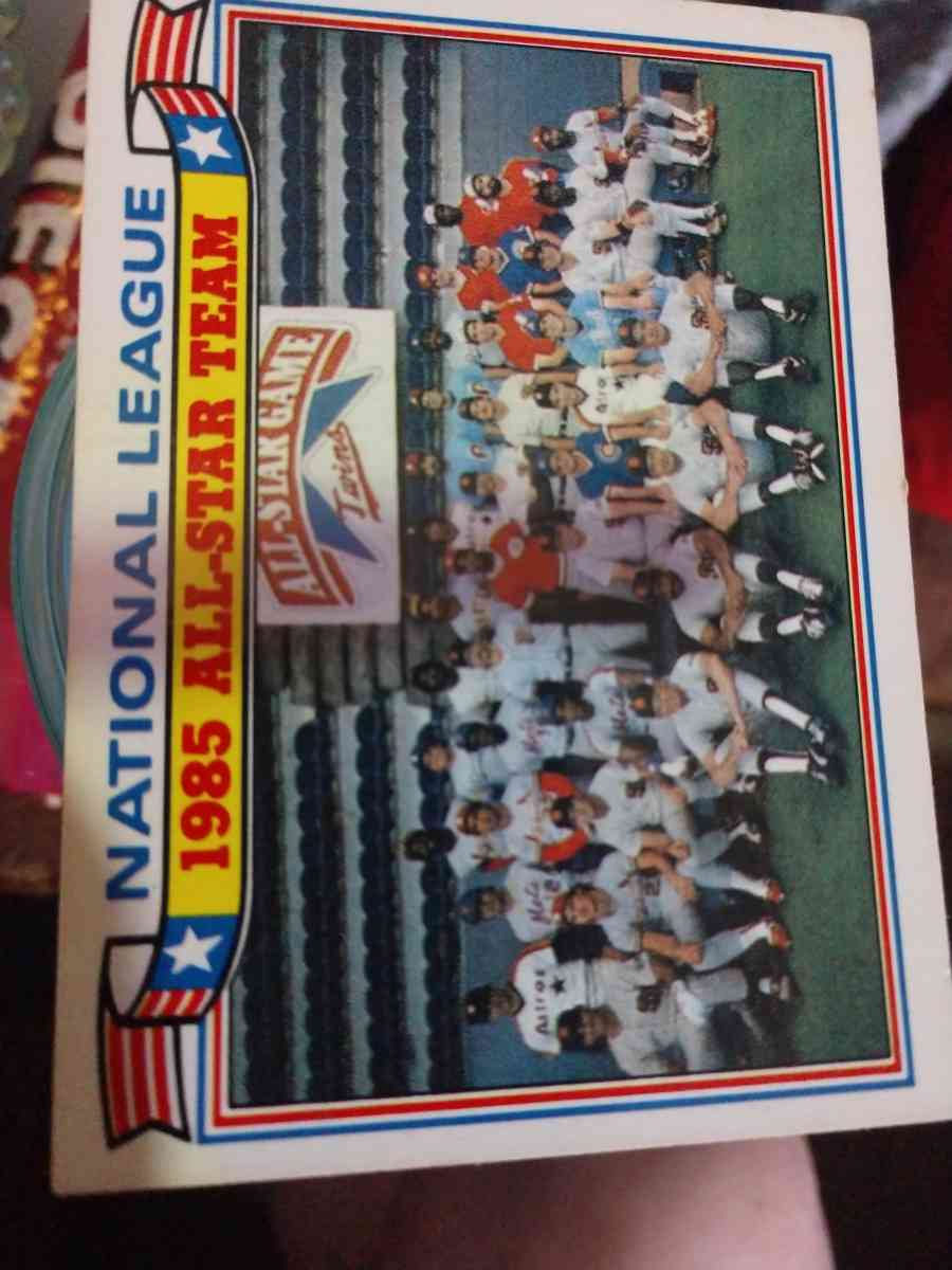 1985 National League Allstar Team Baseball Card