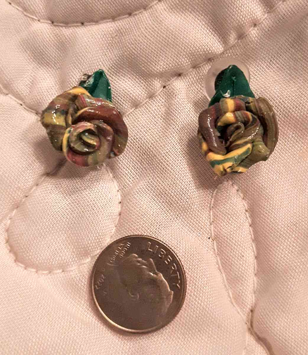 Handcrafted ROSE earrings