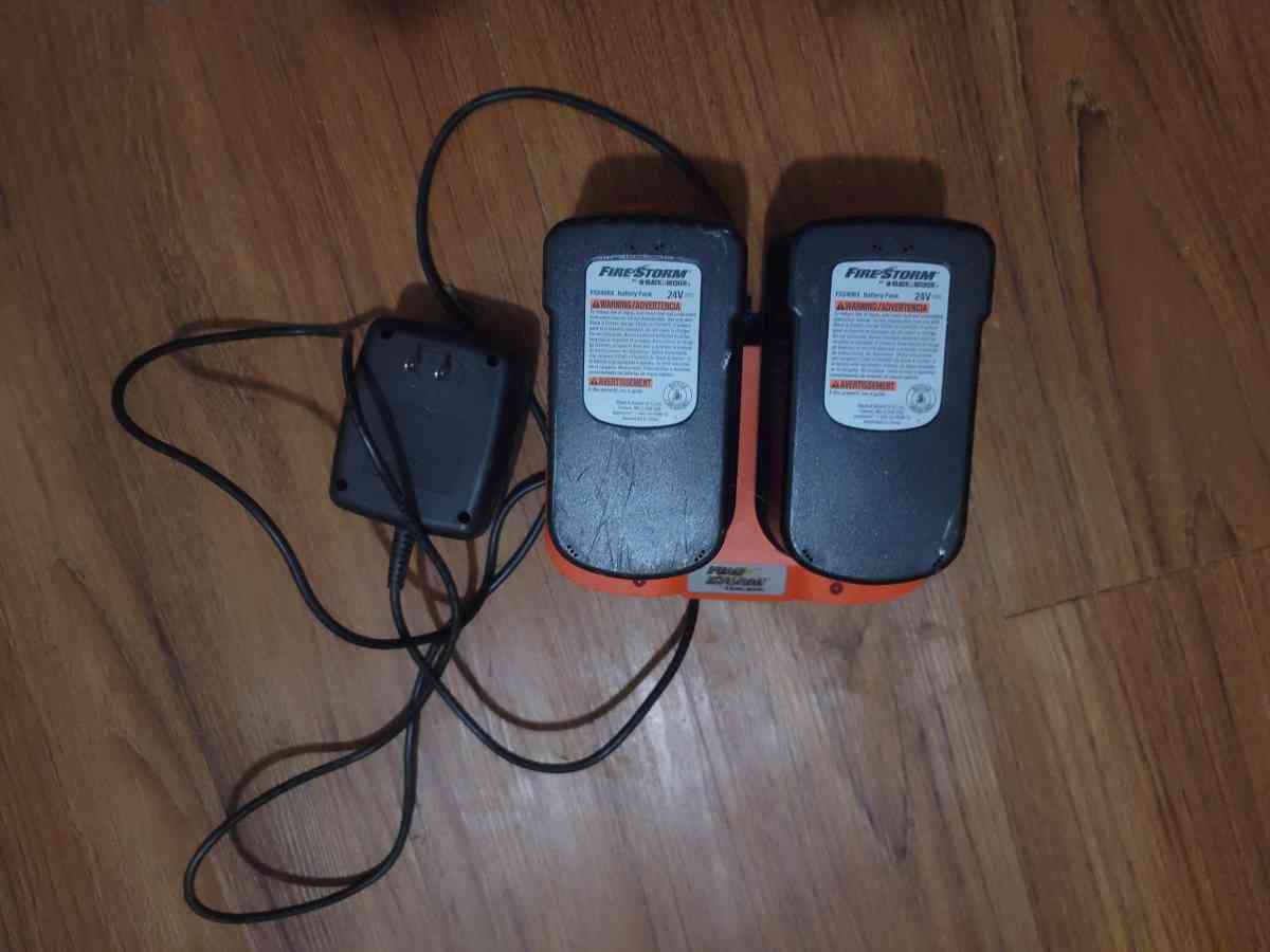 Black and Decker batteries with the charger