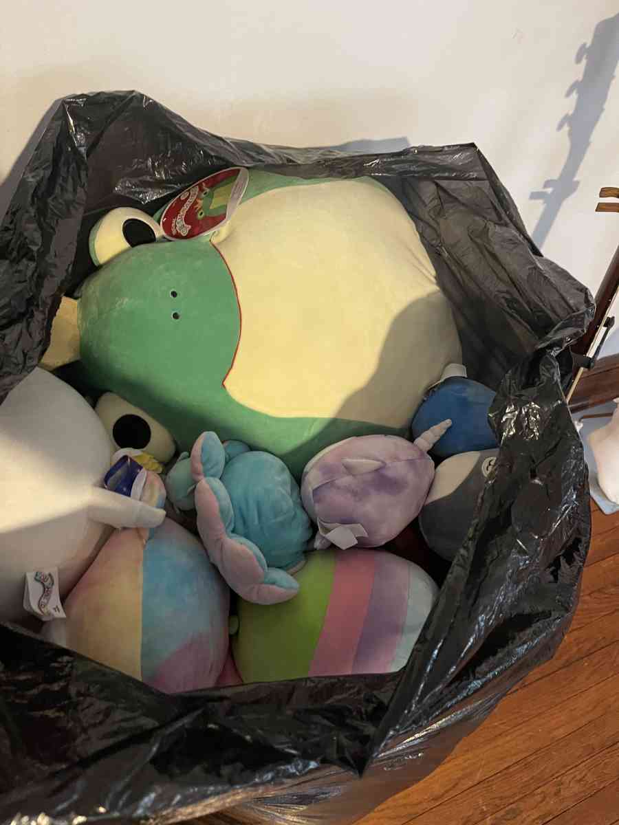 LARGE black bag filled with squishmallows