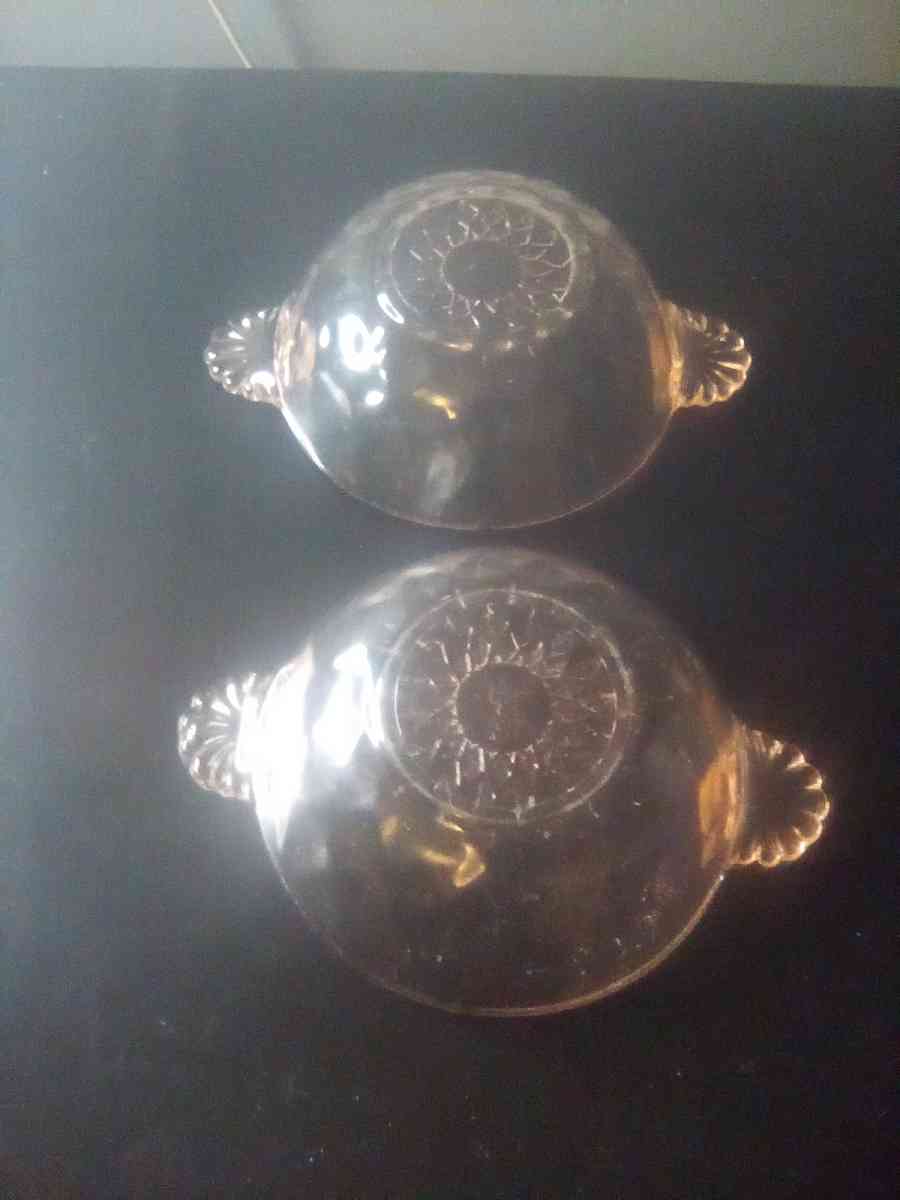 Rare Pink Depression Glass Individual Fruit Bowls