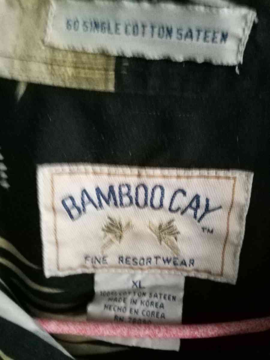 Mens Bamboo Cay XL Casual Shirt