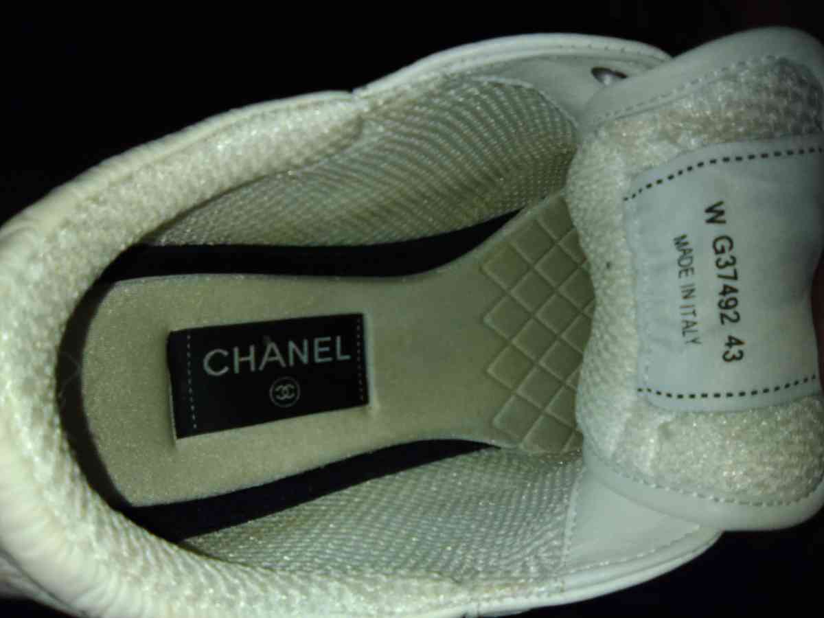 New Chanel Calfskin Mesh and Suede Calfskin White Shoes