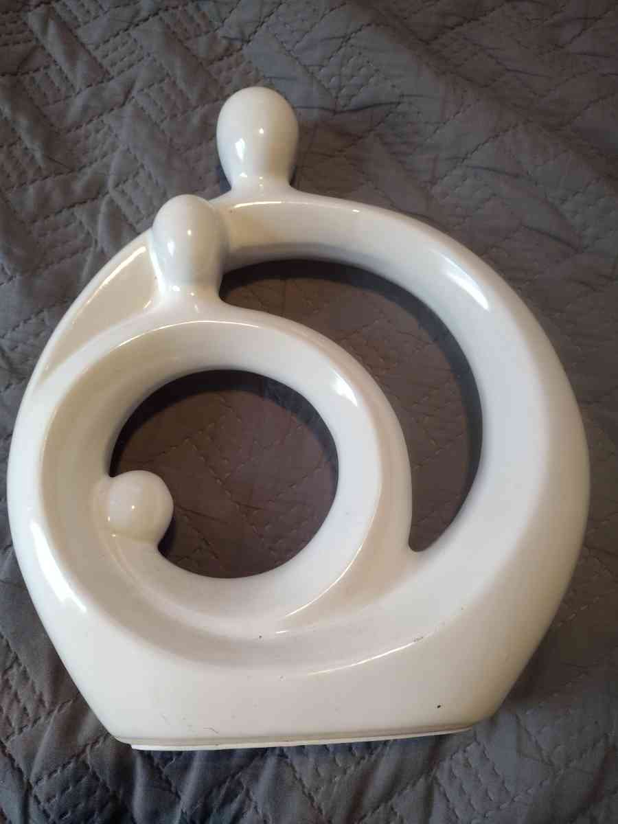 white mother and baby figurine