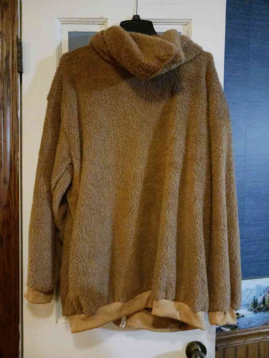 Brown Fuzzy Lightweight Jacket