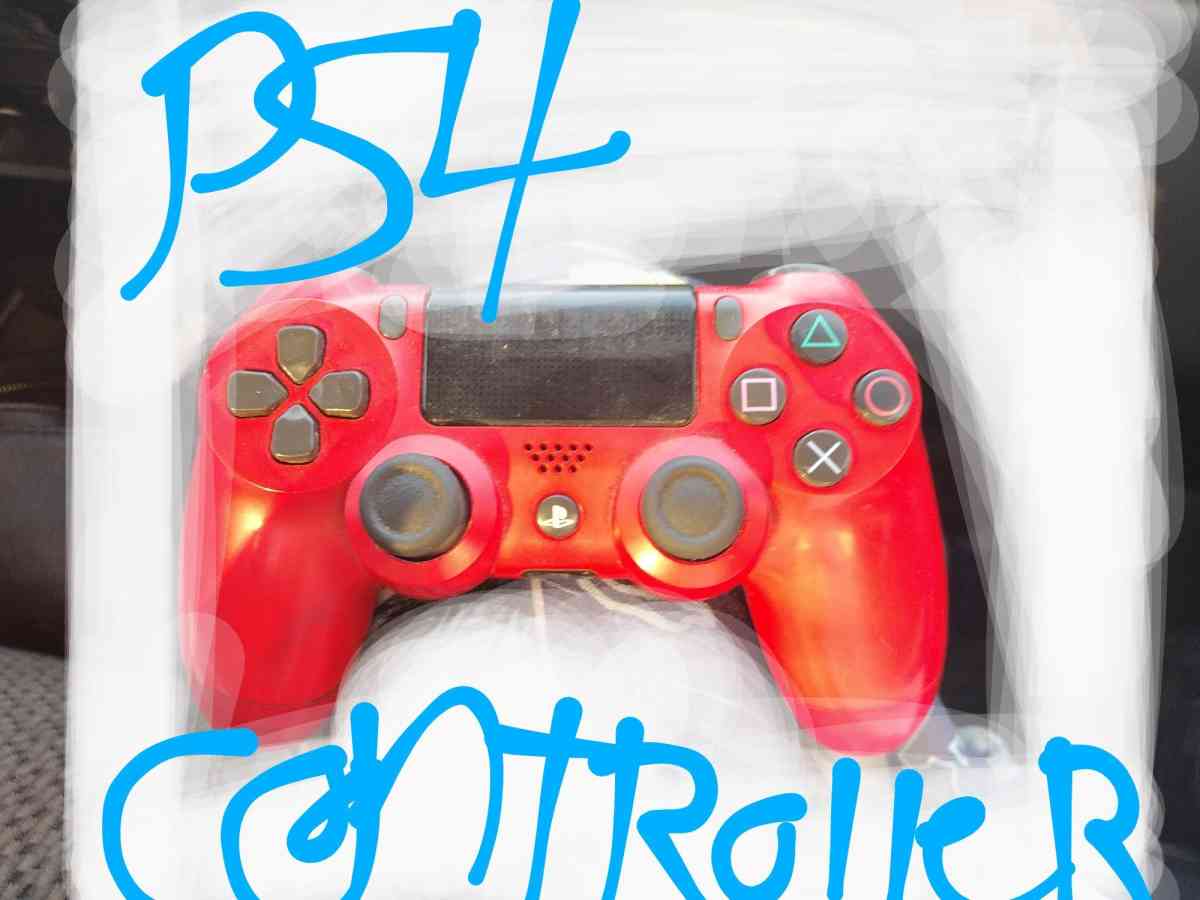 ALMOST BRAND NEW  VERY LIGHTLY USED   RED PS4 CONTROLLER