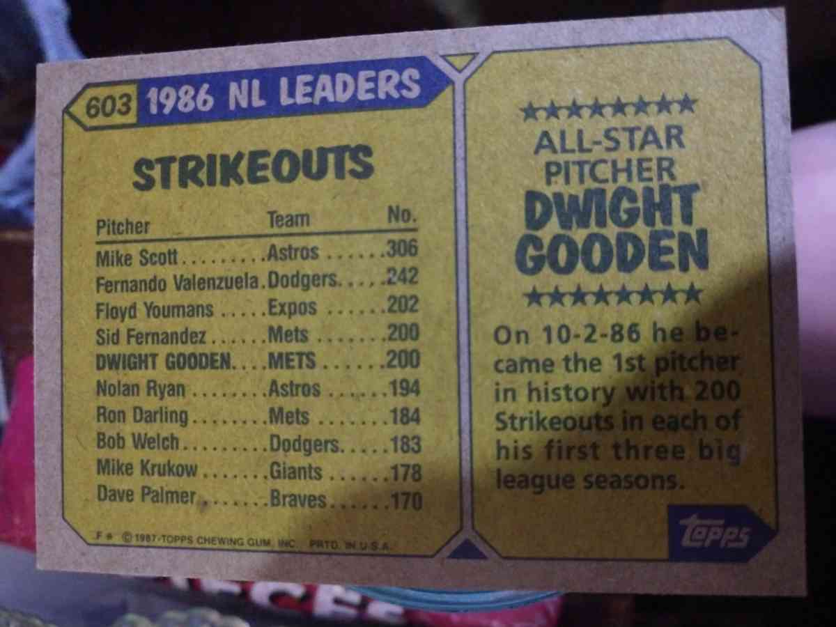 Dwight Gooden Baseball Card