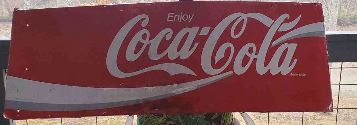 Coca Cola Metal Sign Approximately 67 x 23