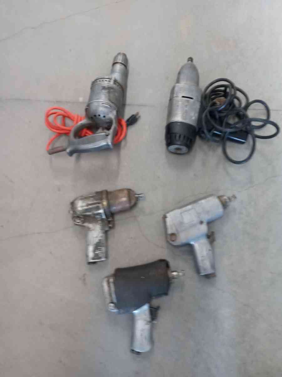lot of 3 BD and Miller falls duty Air tools