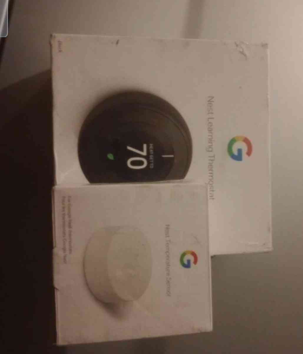 Google nest learning thermostat and sensor