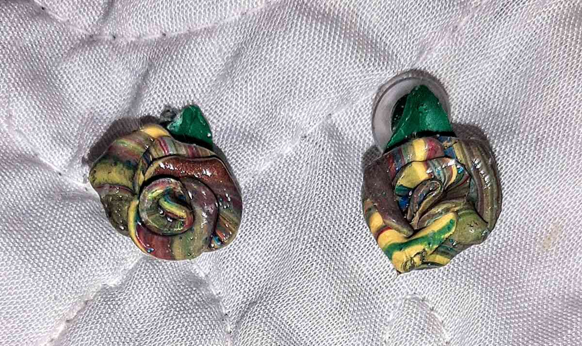 Handcrafted ROSE earrings
