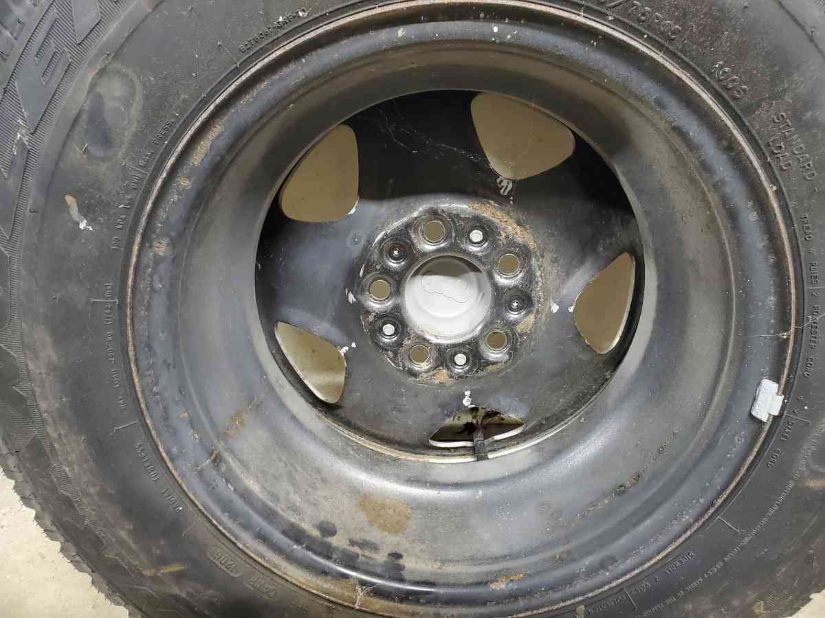 Jeep Wheel With New Goodyear Wrangler 21575 R15 Tire