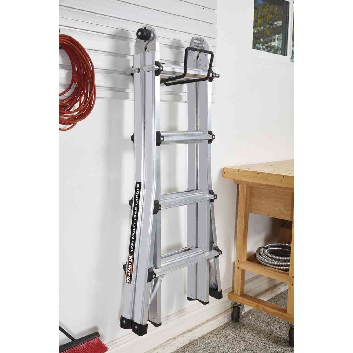 Franklin adjustable height folding ladder