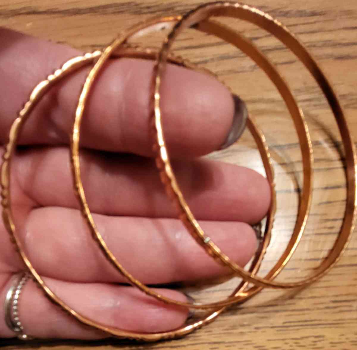 3 copper bracelets