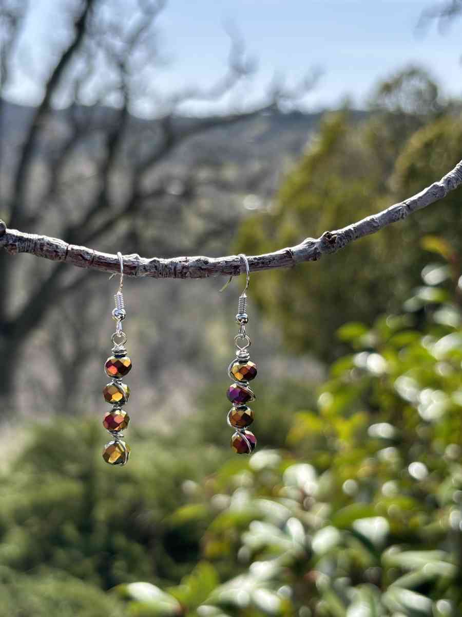 handmade wire wrapped earrings