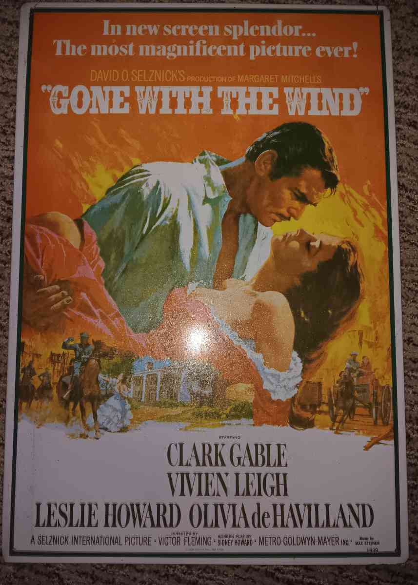 11 x 17 tin GONE WITH THE WIND posters