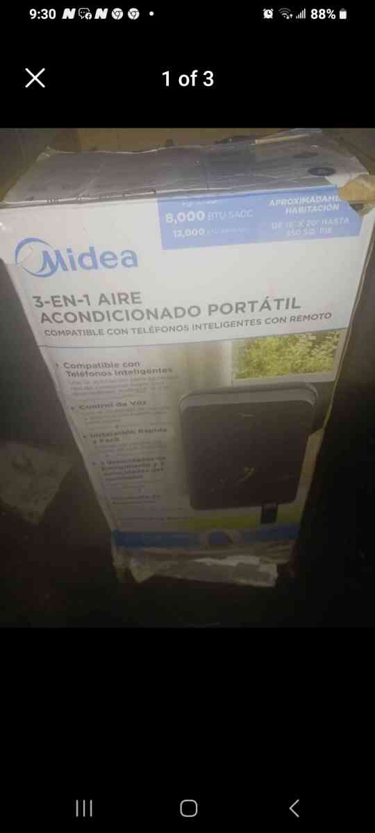 Midea 3 and 1 Portable smart AC
