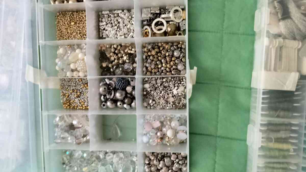lots of gems and stones to make jewelry