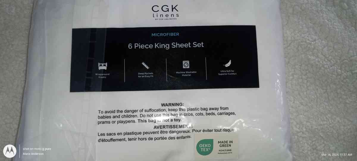 new CGK 6 piece linen set