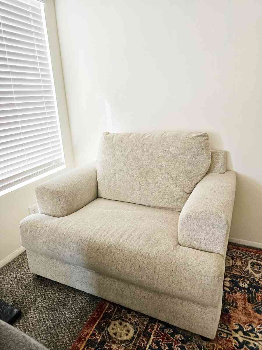 White Ashley Oversize Armchair