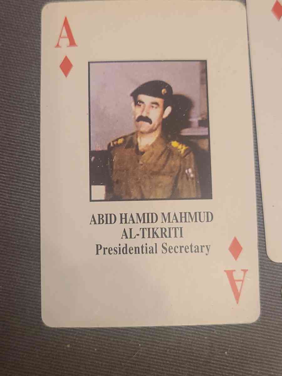 playing cards very rare new condition saddam Hussein